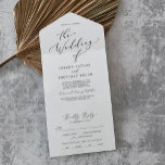 Delicate Black Calligraphy Wedding All In One Invitation<br><div class="desc">This delicate black calligraphy wedding all in one invitation is perfect for a modern wedding. The romantic minimalist design features lovely and elegant black typography on a white background with a clean and simple look. Hand write your guest addresses on the back of the folded invitation, or purchase the coordinating...</div>