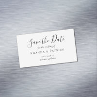Delicate Black Calligraphy Wedding Save The Date