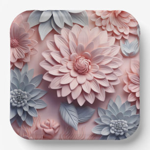 Delicate Bloom cardboard plates