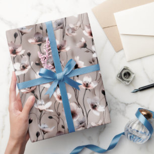  Delicate Blooms & Flowing Vines — Soft Sophistica Wrapping Paper