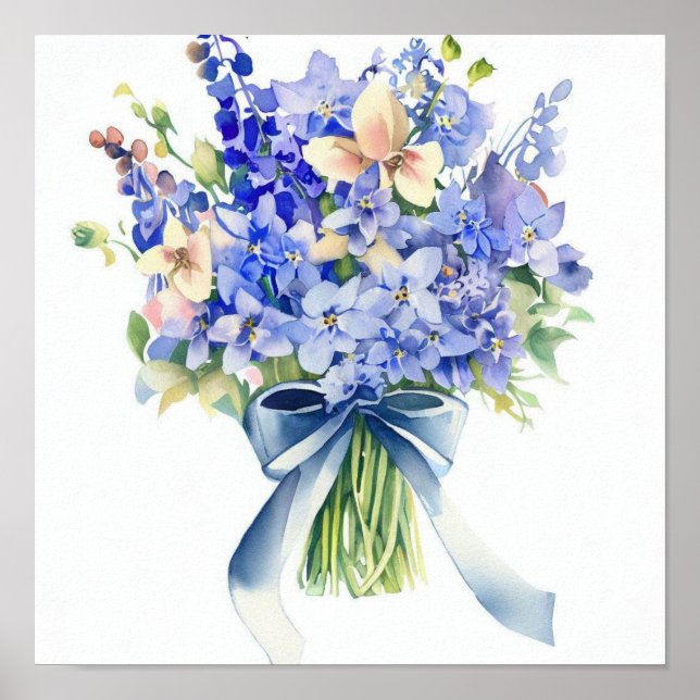  Delicate Blue, Attendants Bouquet (B) Poster (Front)