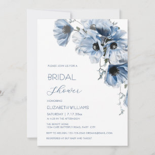Delicate Blue Flowers Invitation