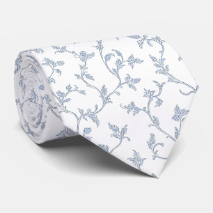 Delicate blue greenery tie