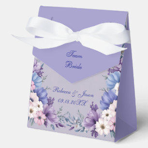 Delicate Blue, White, Pink & Purple Summer blooms Favour Box
