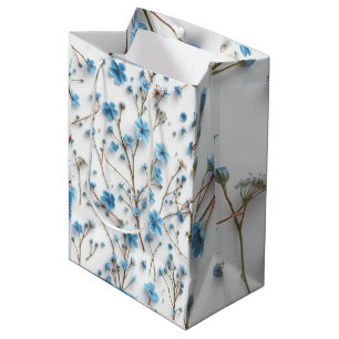 Delicate Blue Wildflowers Art Medium Gift Bag