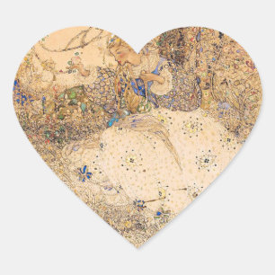 Delicate Blush Bride Heart Sticker