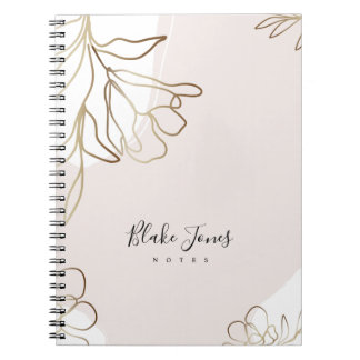 Delicate Blush Pink Personalised Notebook