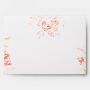 Delicate Blush Watercolor Flower Design Envelope