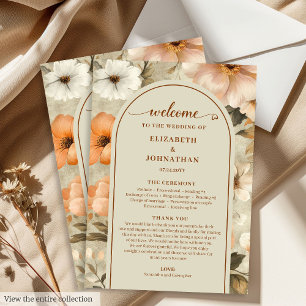 Delicate Boho Terracotta Beige Olive Sage Program Programme