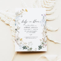 Delicate Boho Wildflower Baby in Bloom Baby Shower