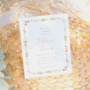 Delicate Boho Wildflower Budget Bridal Shower
