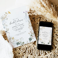 Delicate Boho Wildflower Butterfly Bridal Shower