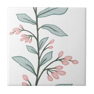 Delicate Botanic Reverie L4 Large Plants Pastel Tile