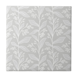 Delicate Botanic Reverie M2 White Large Plants Tile