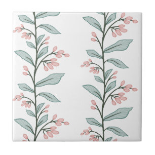 Delicate Botanic Reverie M4 Large Plants Pastel Tile