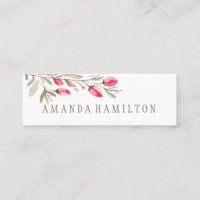 Delicate Botanical Branch Pink flowers watercolor