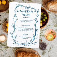 Delicate Botanical Hanukkah Party Dinner CUSTOM