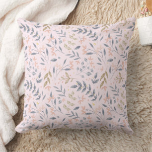 Delicate Botanical Leaf Pattern Cushion