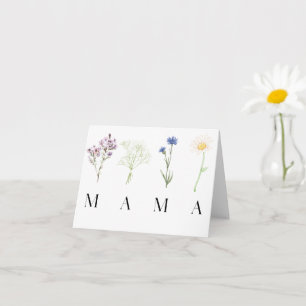 Delicate Botanical Mama Design for Mother’s Day  Card