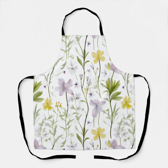 Delicate Botanical Minimalist Apron (Front)