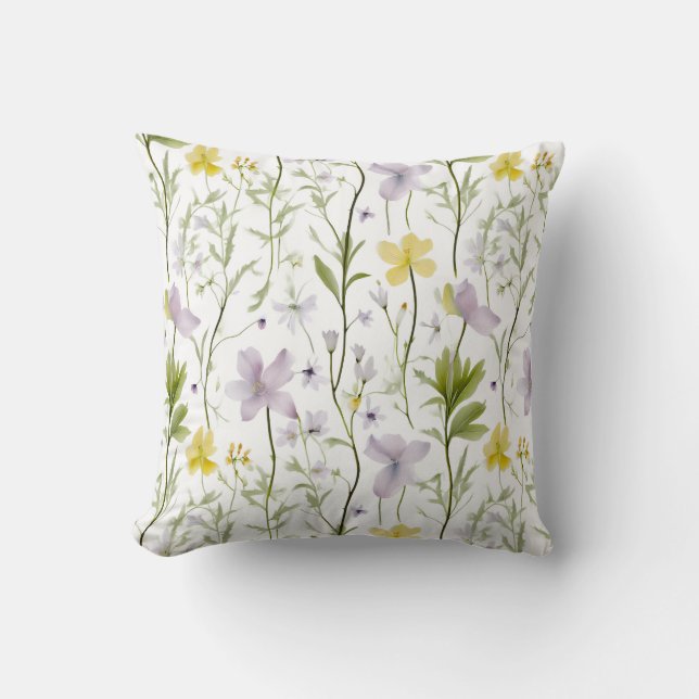 Delicate Botanical Minimalist Cushion (Front)