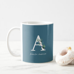 Delicate Botanical Monogram Coffee Mug