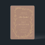 Delicate Botanical Star of David Bar Bat Mitzvah Invitation<br><div class="desc">Perfect card to announce a bat mitzvah, bar mitzvah or other Jewish celebration! Hand drawn delicate leaf trame art for you! FULLY CUSTOMIZABLE! Click on “Personalise” above to edit the text. Click "edit using design tool" to adjust the fonts, colours and placements and to add text to the back side...</div>