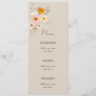 delicate bouquet Baptism  Menu
