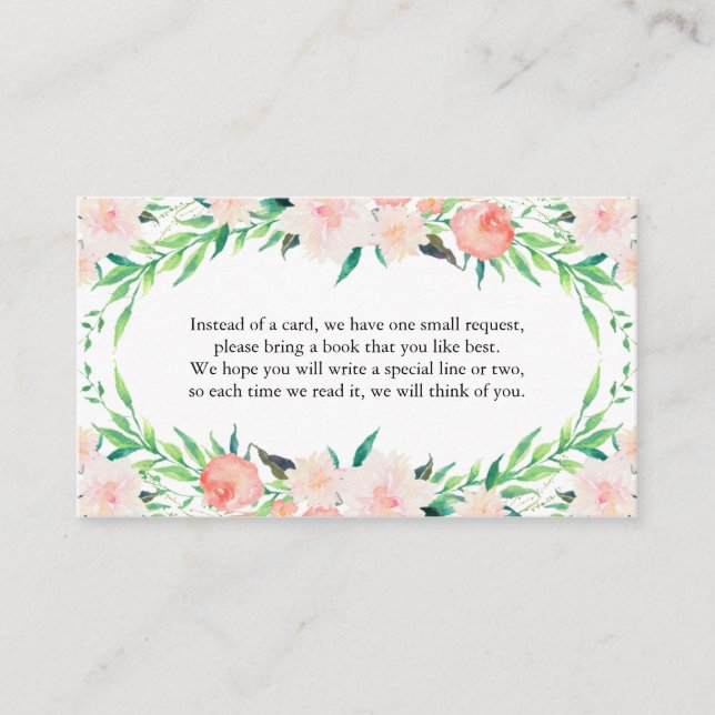 Delicate Bouquet Book Request Card (Front)