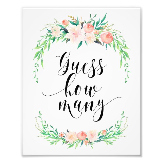 Delicate Bouquet Guess How Many Print (Front)
