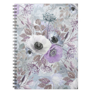 Delicate bouquet of anemones. notebook