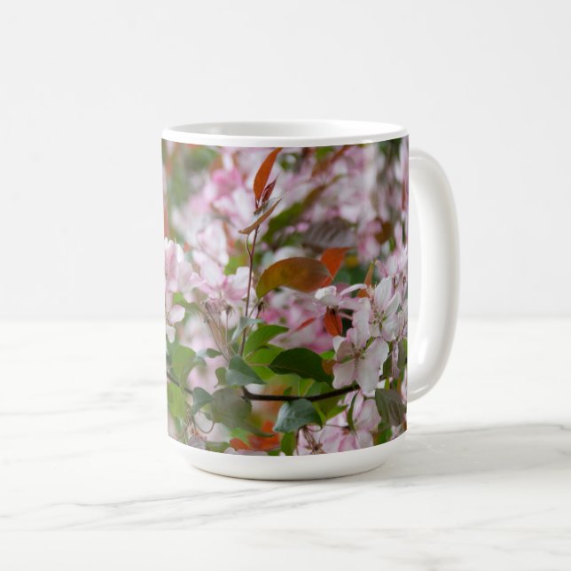 Delicate branch with flowers apple tree coffee mug (Front Right)