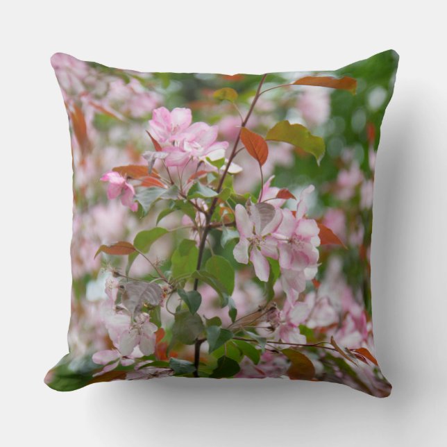 Delicate branch with flowers apple tree cushion (Front)