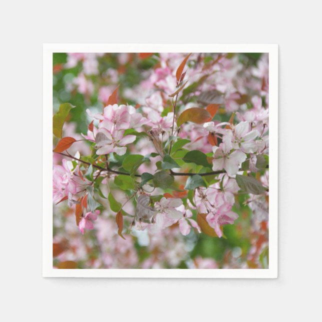 Delicate branch with flowers apple tree napkin (Front)