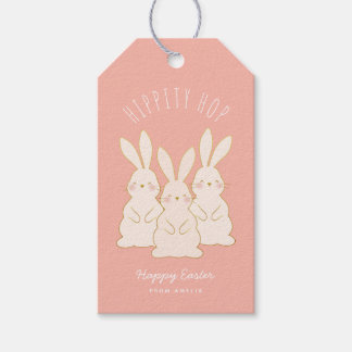 Delicate Bunnies Personalised Easter Gift Tag