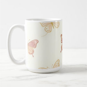Delicate Butterflies Seamless Pattern Coffee Mug