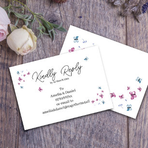 Delicate Butterfly  RSVP Card