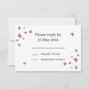 Delicate Butterfly RSVP insert