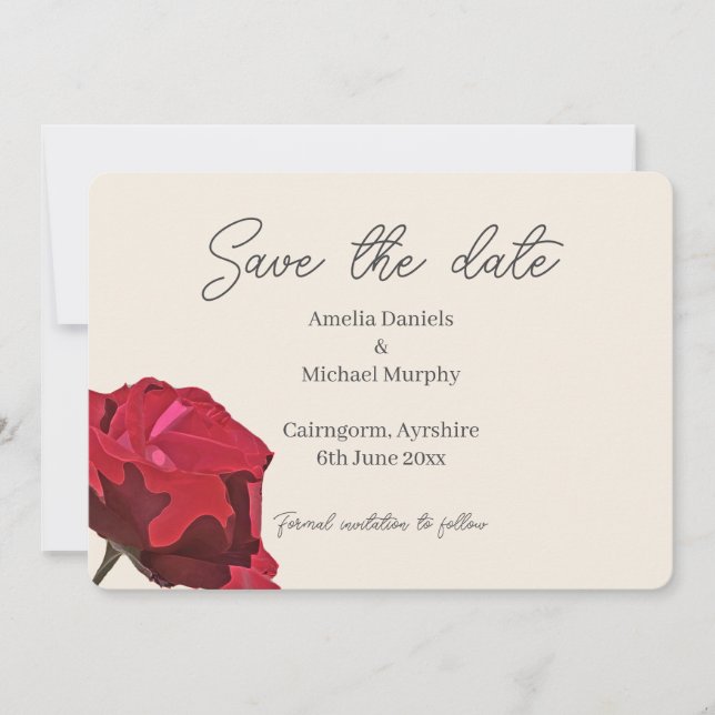 Delicate Butterfly Save The Date (Front)