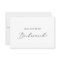 Delicate Calligraphy Bridesmaid Proposal Card