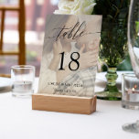 Delicate Calligraphy - Custom Photo Table Number<br><div class="desc">Wedding table cards with a simple and elegant calligraphy script that you can personalise with your own photo.</div>