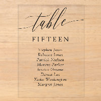 Delicate Calligraphy Table Seating Card