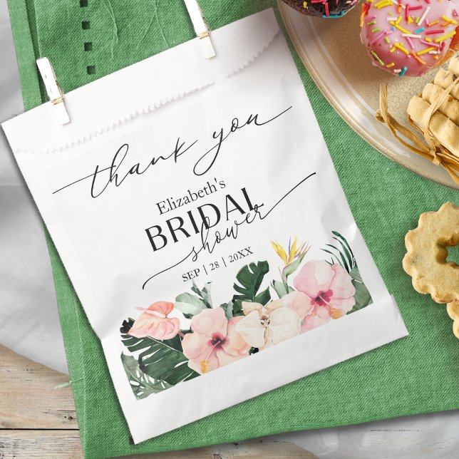 Delicate Calligraphy | Thank You Bridal Shower Favour Bags (Creator Uploaded)