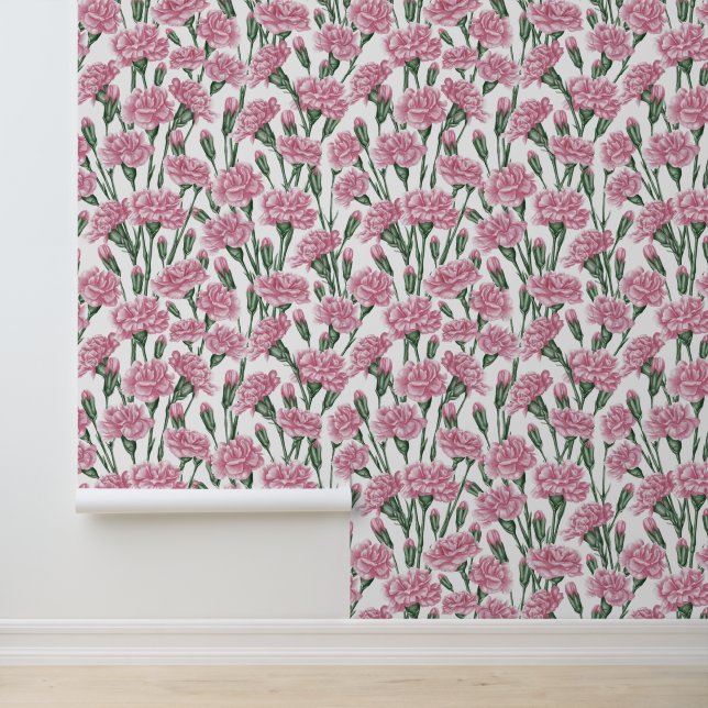 Delicate Carnation Elegance Wallpaper (Application)