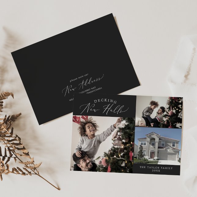Delicate Charcoal Decking New Halls New Home Holid Holiday Card (Creator Uploaded)
