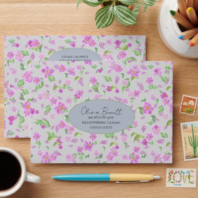 Delicate Charm Floral Envelope (Desk)