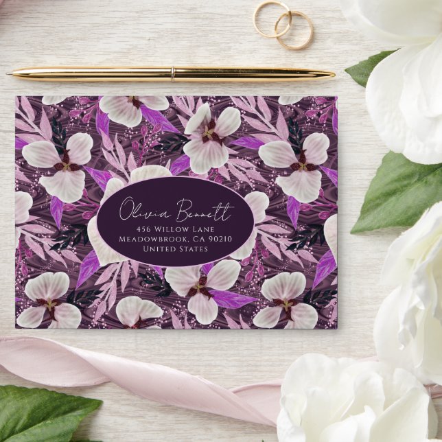 Delicate Charm Floral Envelope (Wedding)