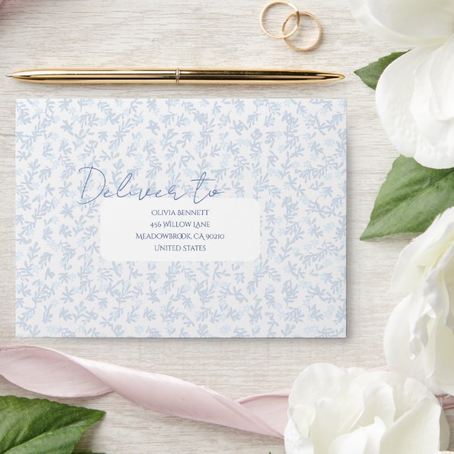 Delicate Charm Floral Envelope (Wedding)