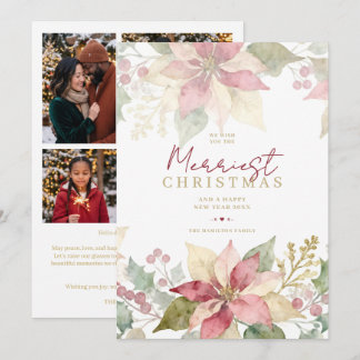 Delicate Christmas Botanical Garland Photo TMF26 Holiday Card