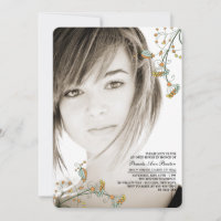 Delicate Corners Photo Invitation